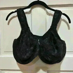 Wacoal 85567 Awareness Full Coverage Unlined Underwire Bra Size 42 DDD Black